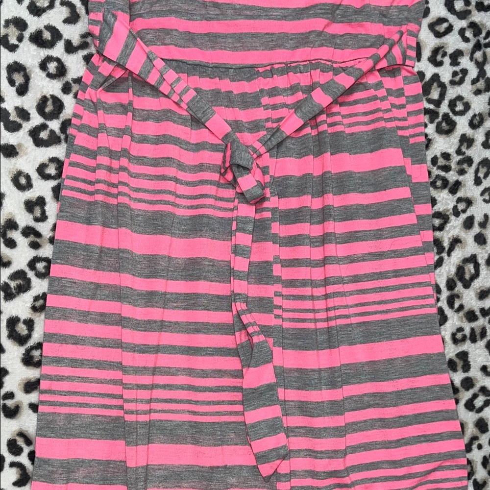 No Boundaries Pink and Gray Striped Maxi Dress - Picture 7 of 9